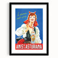 Anís de la Asturiana Poster: Retro Spanish Liquor Advertisement