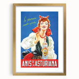 Anís de la Asturiana Poster: Retro Spanish Liquor Advertisement