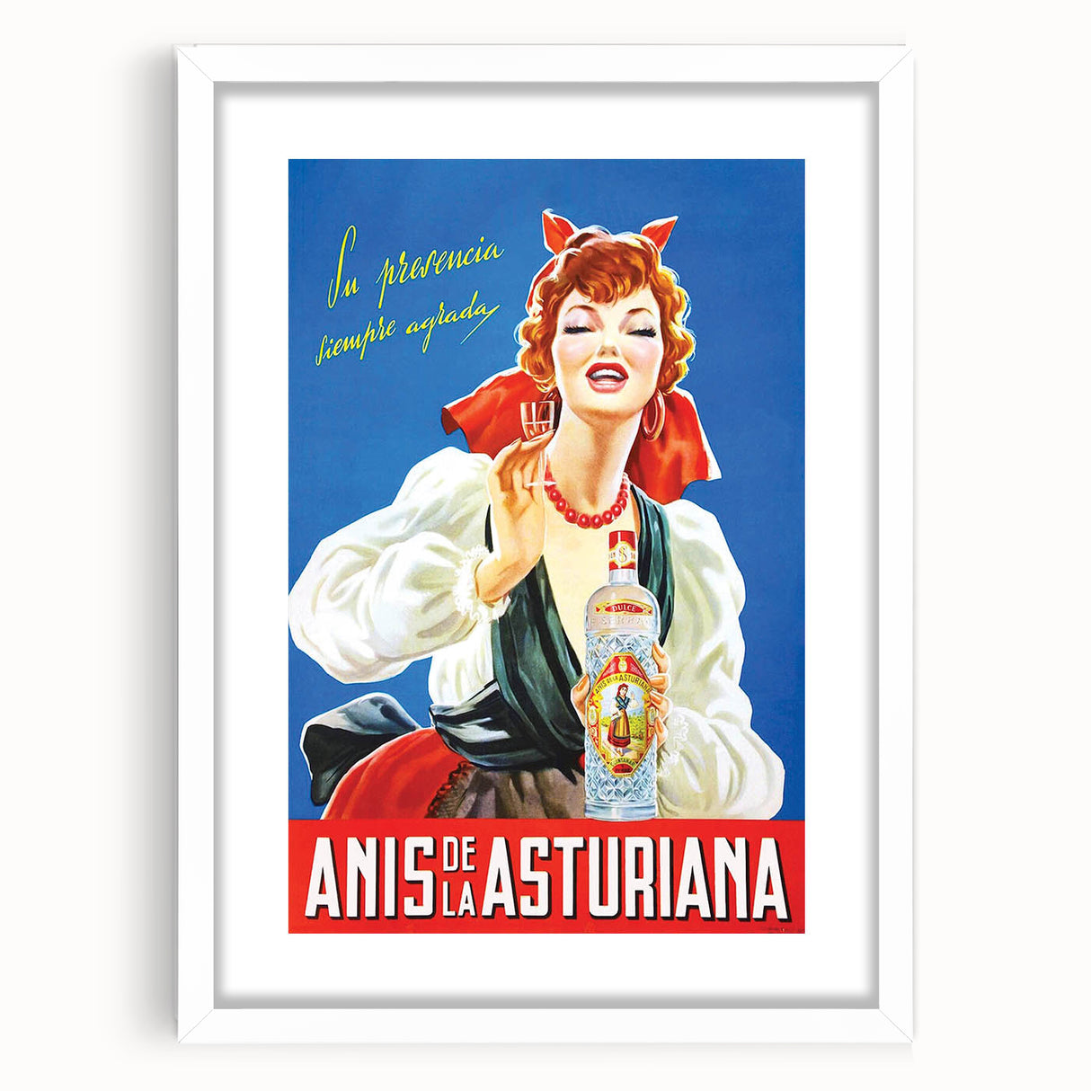 Anís de la Asturiana Poster: Retro Spanish Liquor Advertisement