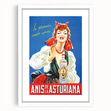 Anís de la Asturiana Poster: Retro Spanish Liquor Advertisement