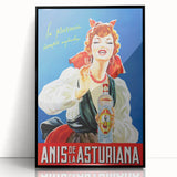 Anís de la Asturiana Poster: Retro Spanish Liquor Advertisement