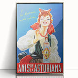 Anís de la Asturiana Poster: Retro Spanish Liquor Advertisement