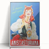 Anís de la Asturiana Poster: Retro Spanish Liquor Advertisement