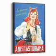 Anís de la Asturiana Poster: Retro Spanish Liquor Advertisement