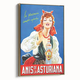 Anís de la Asturiana Poster: Retro Spanish Liquor Advertisement