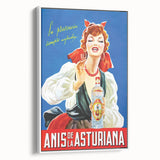 Anís de la Asturiana Poster: Retro Spanish Liquor Advertisement