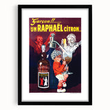 Vintage St. Raphaël Quinquina Poster – Retro Drink Ad with Playful Design