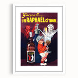 Vintage St. Raphaël Quinquina Poster – Retro Drink Ad with Playful Design