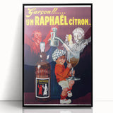 Vintage St. Raphaël Quinquina Poster – Retro Drink Ad with Playful Design
