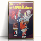 Vintage St. Raphaël Quinquina Poster – Retro Drink Ad with Playful Design