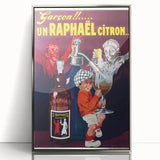 Vintage St. Raphaël Quinquina Poster – Retro Drink Ad with Playful Design