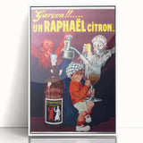 Vintage St. Raphaël Quinquina Poster – Retro Drink Ad with Playful Design