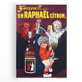 Vintage St. Raphaël Quinquina Poster – Retro Drink Ad with Playful Design