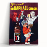 Vintage St. Raphaël Quinquina Poster – Retro Drink Ad with Playful Design