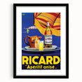 Vintage Ricard Apéritif Poster – Retro Summer Drink Ad with Bold Design