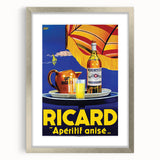 Vintage Ricard Apéritif Poster – Retro Summer Drink Ad with Bold Design