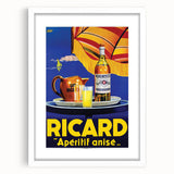 Vintage Ricard Apéritif Poster – Retro Summer Drink Ad with Bold Design