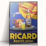 Vintage Ricard Apéritif Poster – Retro Summer Drink Ad with Bold Design