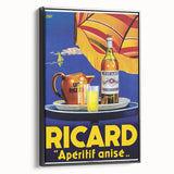 Vintage Ricard Apéritif Poster – Retro Summer Drink Ad with Bold Design