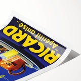 Vintage Ricard Apéritif Poster – Retro Summer Drink Ad with Bold Design