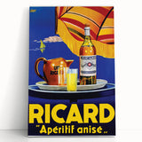 Vintage Ricard Apéritif Poster – Retro Summer Drink Ad with Bold Design