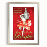 Vintage Ricqlès Alcohol de Menthe Poster – Retro Drink Ad with Bold Design