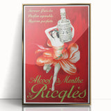Vintage Ricqlès Alcohol de Menthe Poster – Retro Drink Ad with Bold Design