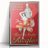 Vintage Ricqlès Alcohol de Menthe Poster – Retro Drink Ad with Bold Design