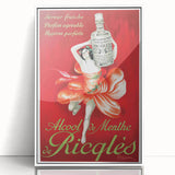 Vintage Ricqlès Alcohol de Menthe Poster – Retro Drink Ad with Bold Design