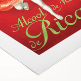 Vintage Ricqlès Alcohol de Menthe Poster – Retro Drink Ad with Bold Design