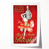 Vintage Ricqlès Alcohol de Menthe Poster – Retro Drink Ad with Bold Design