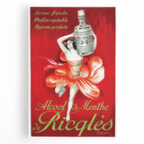 Vintage Ricqlès Alcohol de Menthe Poster – Retro Drink Ad with Bold Design