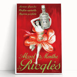 Vintage Ricqlès Alcohol de Menthe Poster – Retro Drink Ad with Bold Design