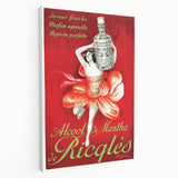 Vintage Ricqlès Alcohol de Menthe Poster – Retro Drink Ad with Bold Design