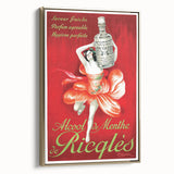 Vintage Ricqlès Alcohol de Menthe Poster – Retro Drink Ad with Bold Design