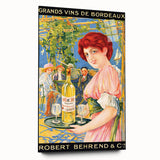Vintage Grands Vins de Bordeaux Poster – Retro Wine Ad with Elegant Design
