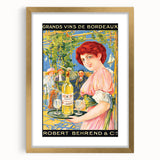 Vintage Grands Vins de Bordeaux Poster – Retro Wine Ad with Elegant Design