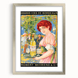 Vintage Grands Vins de Bordeaux Poster – Retro Wine Ad with Elegant Design