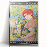Vintage Grands Vins de Bordeaux Poster – Retro Wine Ad with Elegant Design