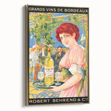 Vintage Grands Vins de Bordeaux Poster – Retro Wine Ad with Elegant Design