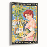 Vintage Grands Vins de Bordeaux Poster – Retro Wine Ad with Elegant Design