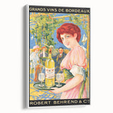 Vintage Grands Vins de Bordeaux Poster – Retro Wine Ad with Elegant Design