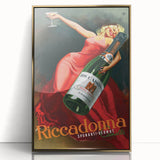 Vintage Riccadonna Spumanti-Vermut Poster – Retro Wine Ad with Elegance