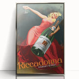 Vintage Riccadonna Spumanti-Vermut Poster – Retro Wine Ad with Elegance
