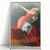 Vintage Riccadonna Spumanti-Vermut Poster – Retro Wine Ad with Elegance