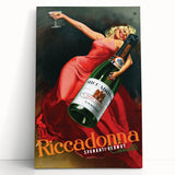 Vintage Riccadonna Spumanti-Vermut Poster – Retro Wine Ad with Elegance