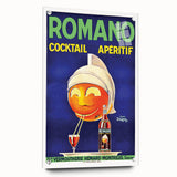 Vintage Romano Cocktail Aperitif Poster – Retro Drink Advertisement