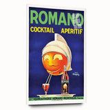 Vintage Romano Cocktail Aperitif Poster – Retro Drink Advertisement