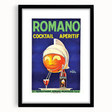 Vintage Romano Cocktail Aperitif Poster – Retro Drink Advertisement