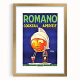 Vintage Romano Cocktail Aperitif Poster – Retro Drink Advertisement